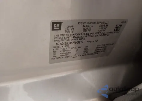 2016 Cadillac Escalade Luxury Collection from USA, damaged, VIN 1GYS4BKJ4GR449910